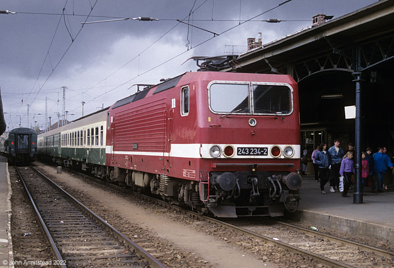 DR Class 243 at Rostock