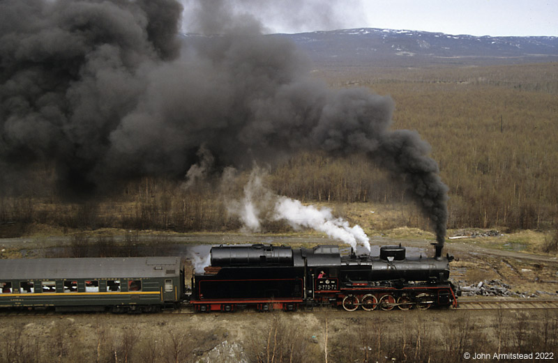 Steam train near Luostari
