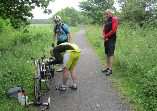 Puncture near Hetton-le-Hole, County Durham