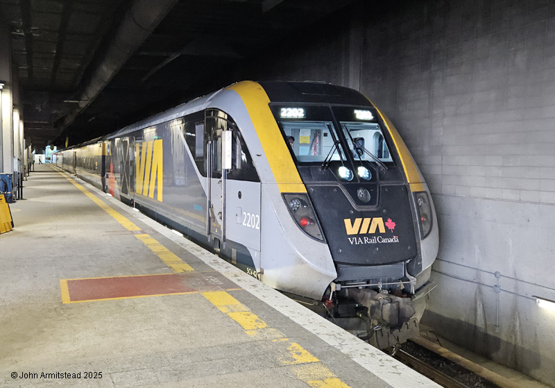 VIA train at Quebec