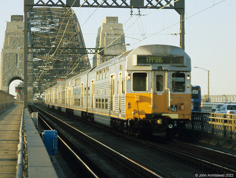 City Rail train on Sydney Harbour Bridge