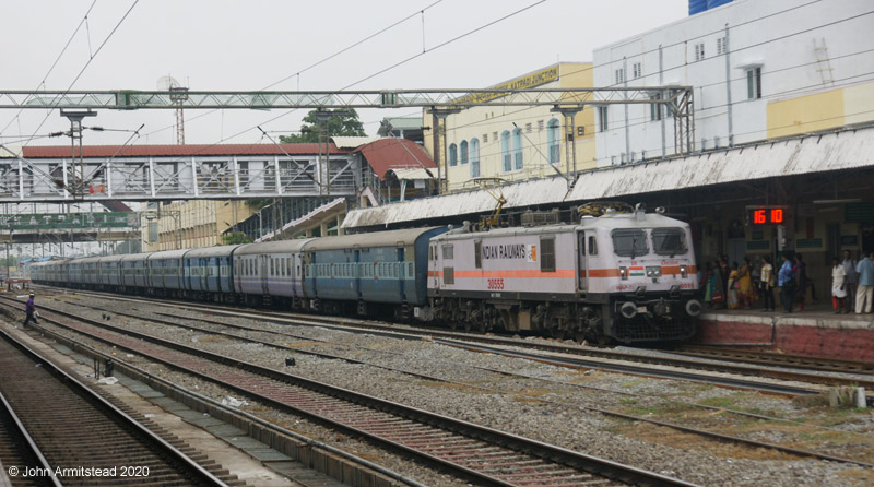 WAP-7 at Katpadi Junction