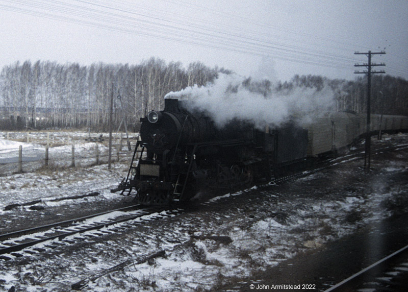 Steam train near Taiga