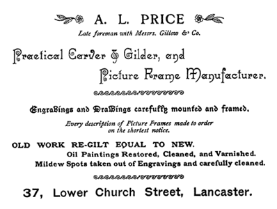 advert for A. L. Price