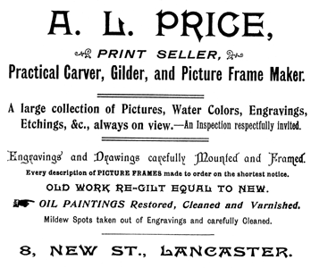 advert for A. L. Price