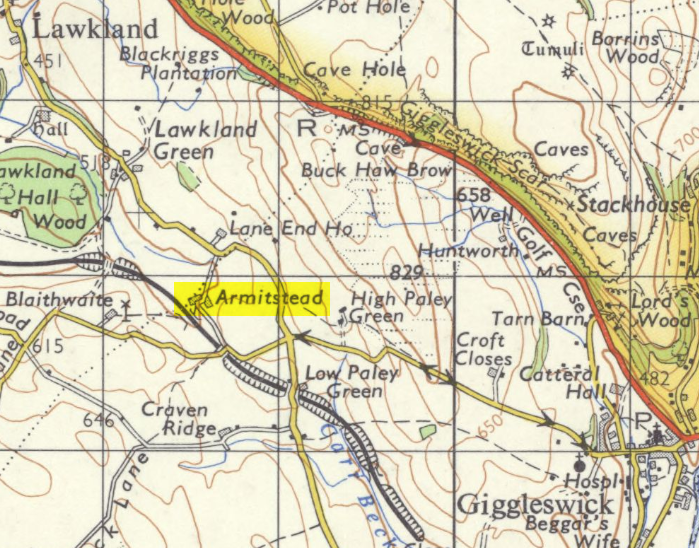Map showing Armitstead