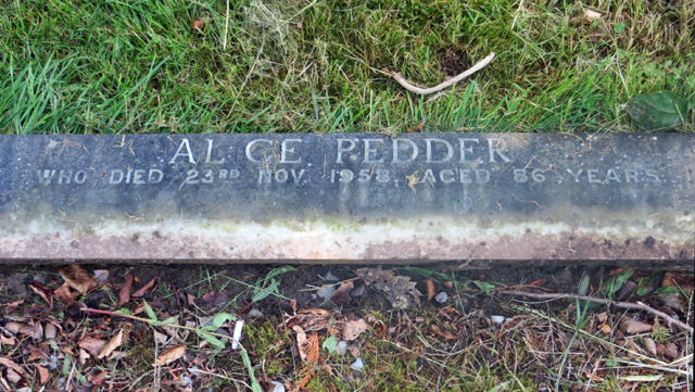 Alice Pedder grave