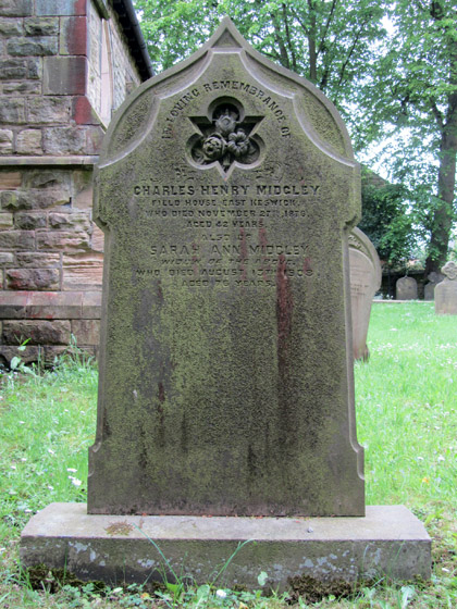 Gravestone, Charles H & Sarah A Midgley