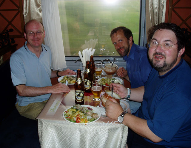 Restaurant car in the Rossiya