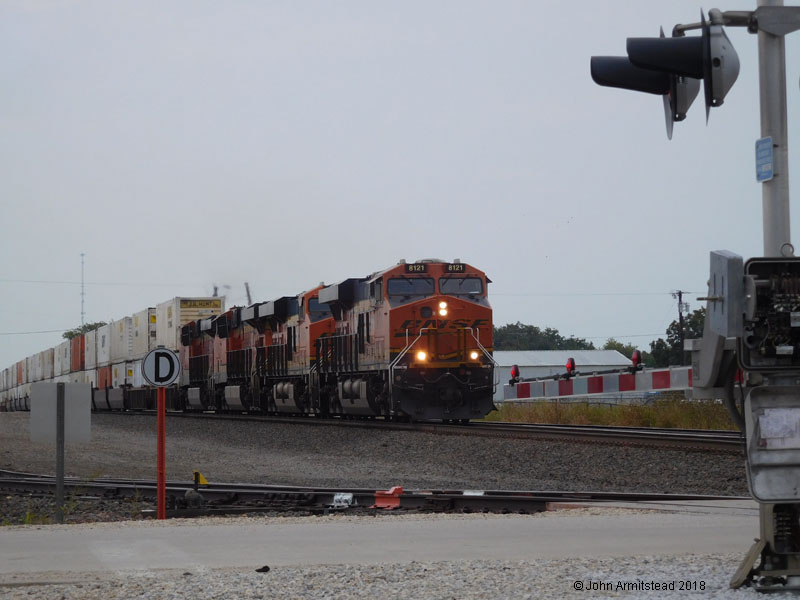 BNSF freight train at Justin, TX